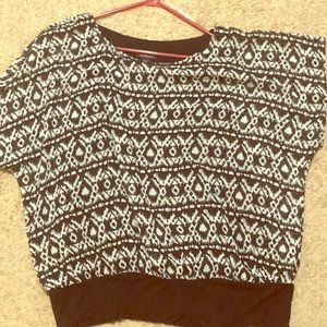 Black and white blouse